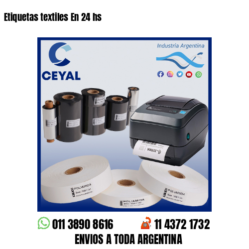 Etiquetas textiles En 24 hs
