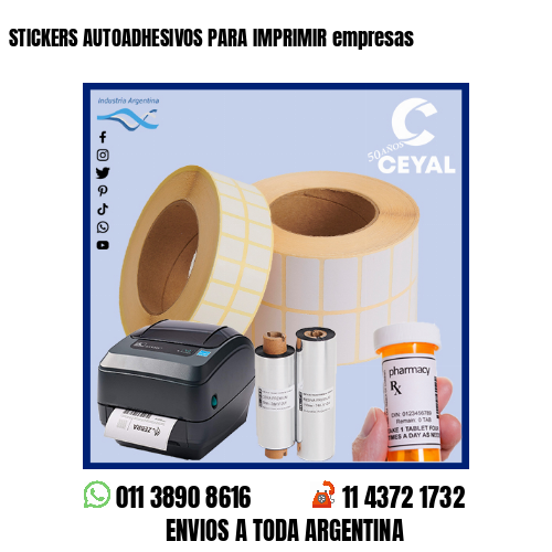 STICKERS AUTOADHESIVOS PARA IMPRIMIR empresas