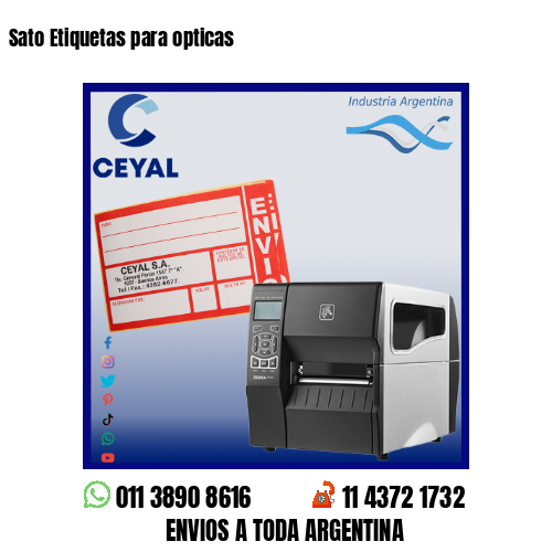 Sato Etiquetas para opticas