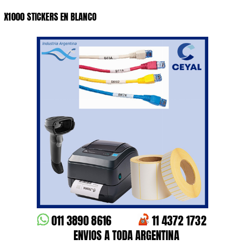 X1000 STICKERS EN BLANCO