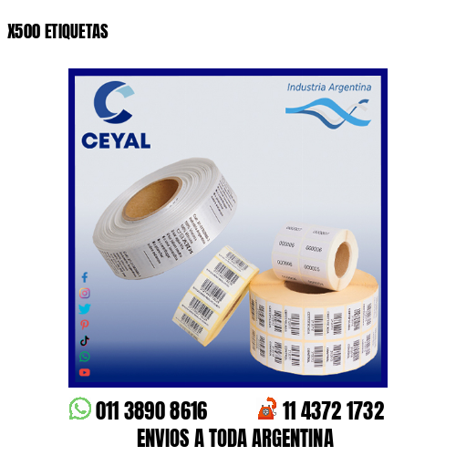 X500 ETIQUETAS