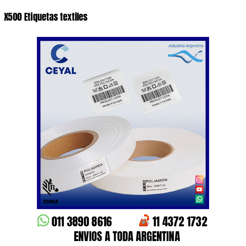X500 Etiquetas textiles