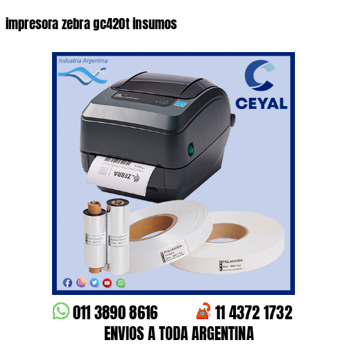 impresora zebra gc420t insumos