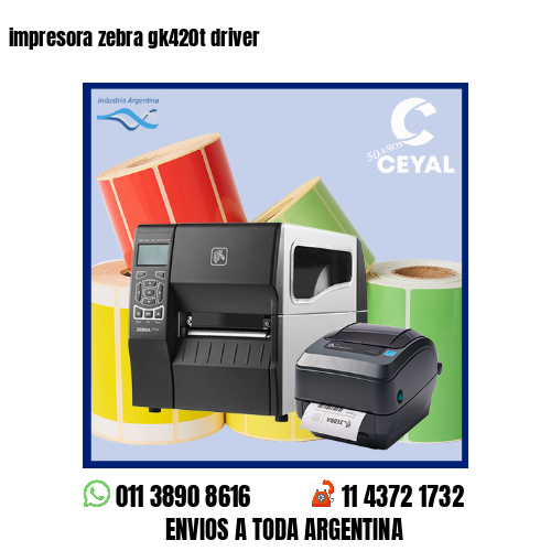 impresora zebra gk420t driver