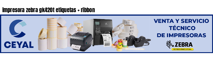 impresora zebra gk420t etiquetas   ribbon