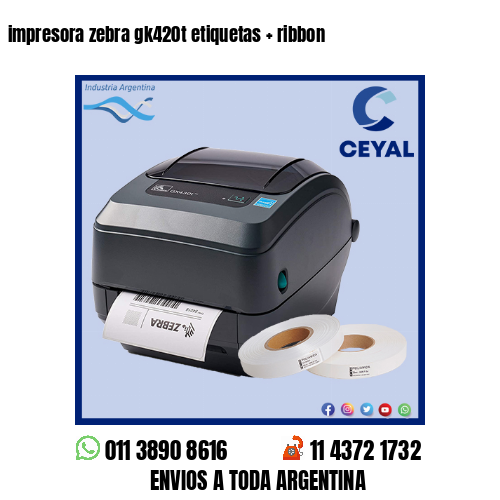impresora zebra gk420t etiquetas   ribbon