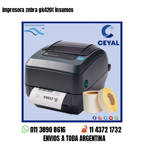 impresora zebra gk420t insumos