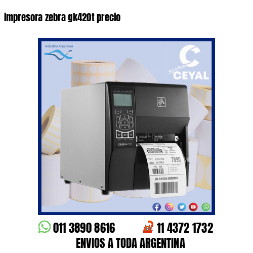 impresora zebra gk420t precio