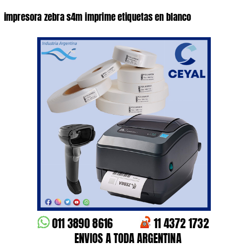 impresora zebra s4m imprime etiquetas en blanco
