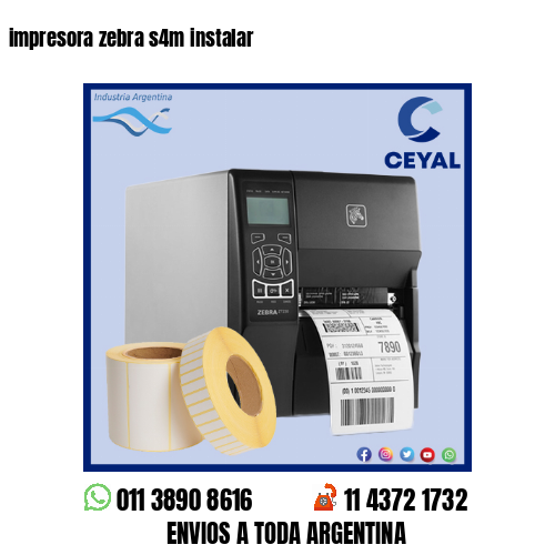 impresora zebra s4m instalar