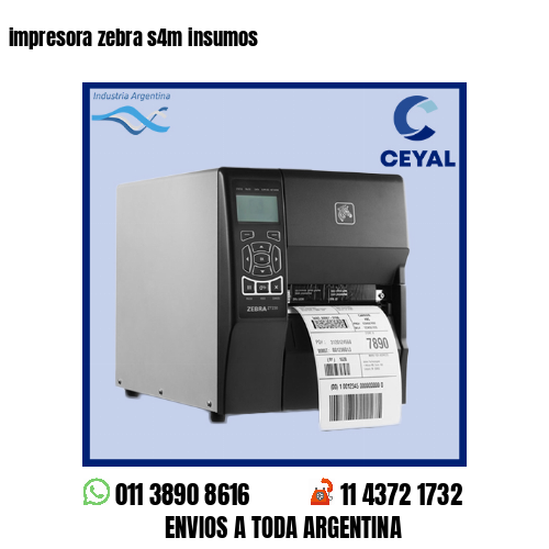 impresora zebra s4m insumos