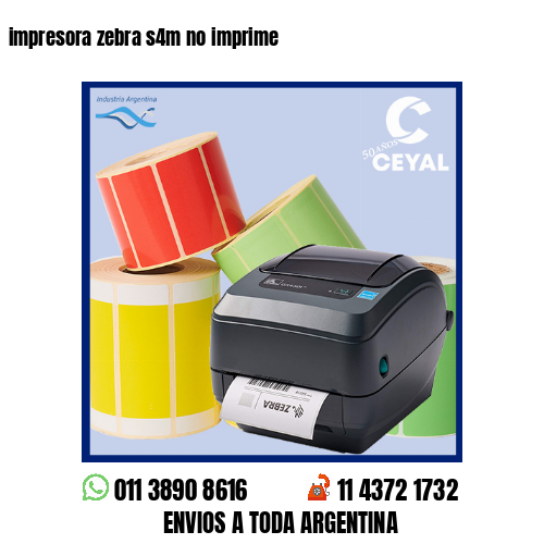 impresora zebra s4m no imprime