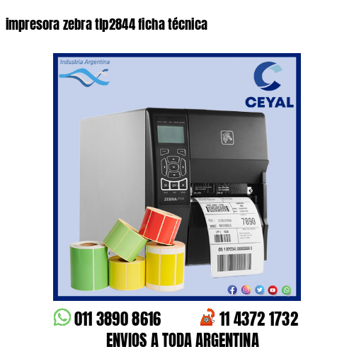 impresora zebra tlp2844 ficha técnica