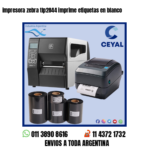 impresora zebra tlp2844 imprime etiquetas en blanco