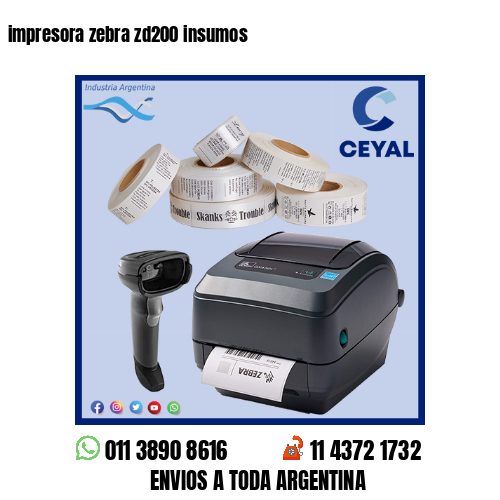 impresora zebra zd200 insumos