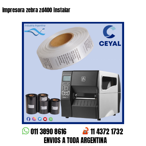 impresora zebra zd400 instalar
