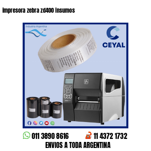impresora zebra zd400 insumos