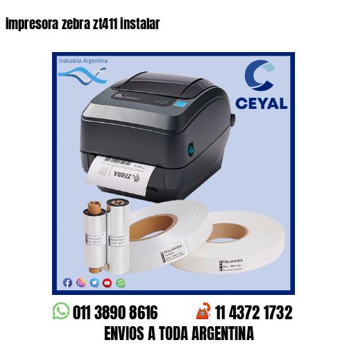 impresora zebra zt411 instalar