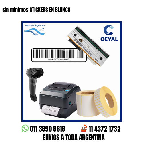 sin minimos STICKERS EN BLANCO