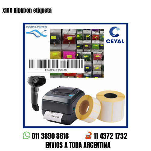 x100 Ribbbon etiqueta