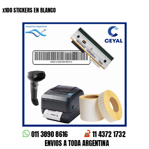 x100 STICKERS EN BLANCO