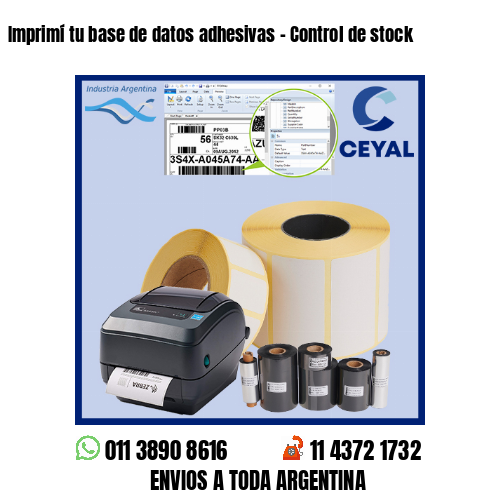 Imprimí tu base de datos adhesivas – Control de stock
