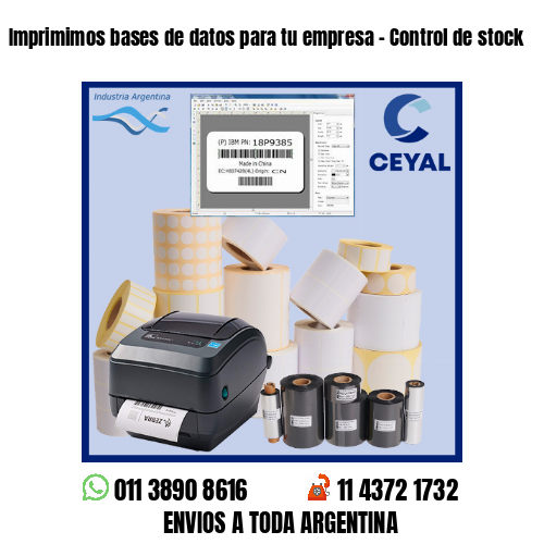 Imprimimos bases de datos para tu empresa – Control de stock