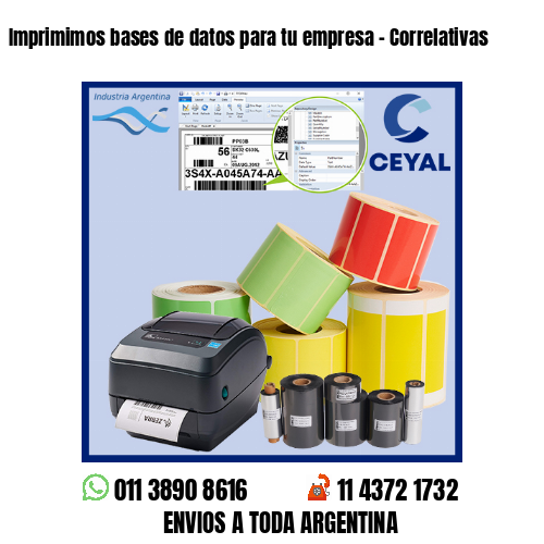 Imprimimos bases de datos para tu empresa – Correlativas