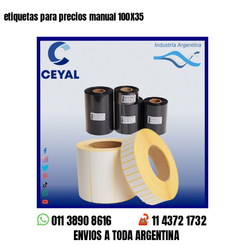 etiquetas para precios manual 100X35