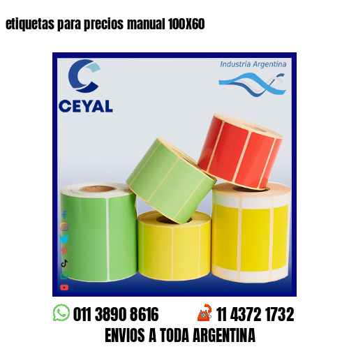 etiquetas para precios manual 100X60