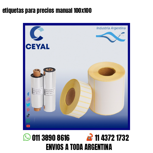 etiquetas para precios manual 100×100