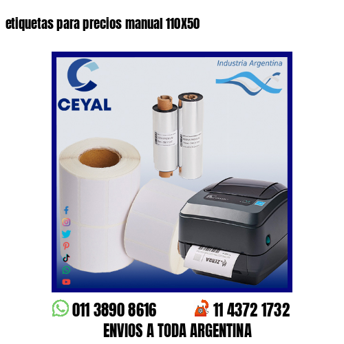 etiquetas para precios manual 110X50