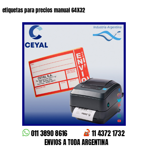 etiquetas para precios manual 64X32