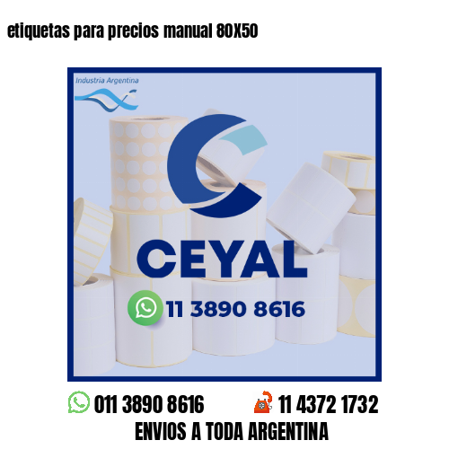 etiquetas para precios manual 80X50