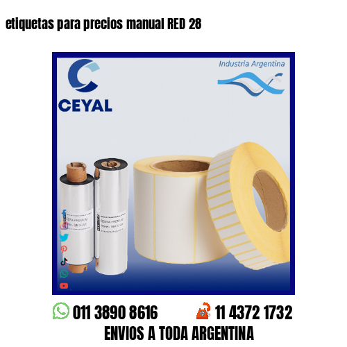 etiquetas para precios manual RED 28