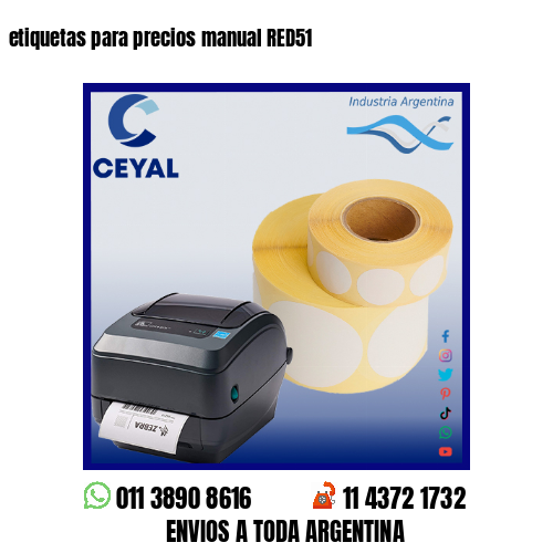 etiquetas para precios manual RED51