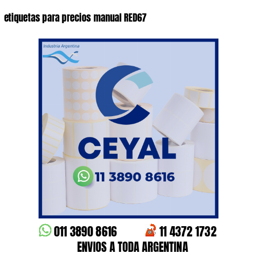 etiquetas para precios manual RED67