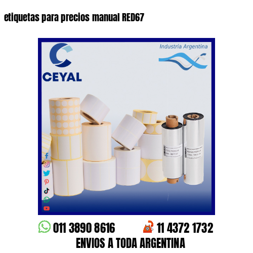 etiquetas para precios manual RED67
