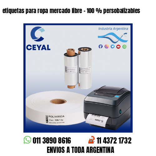 etiquetas para ropa mercado libre – 100 % persobalizables