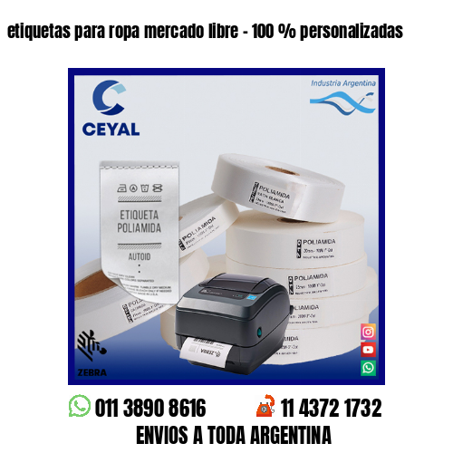 etiquetas para ropa mercado libre – 100 % personalizadas