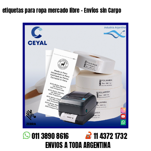 etiquetas para ropa mercado libre – Envíos sin Cargo
