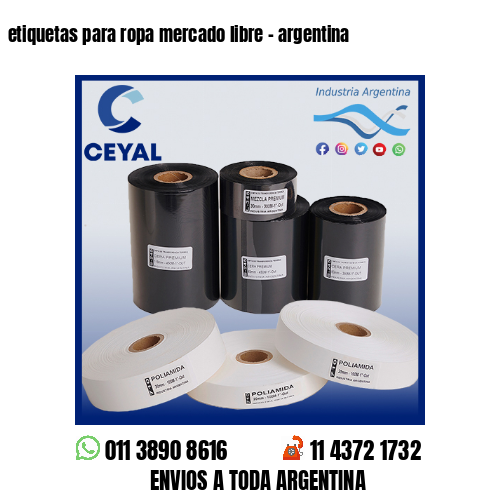 etiquetas para ropa mercado libre – argentina