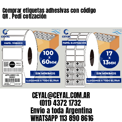 Comprar etiquetas adhesivas con código QR . Pedí cotización