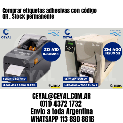 Comprar etiquetas adhesivas con código QR . Stock permanente