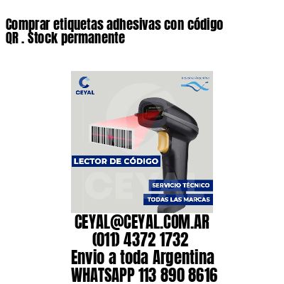 Comprar etiquetas adhesivas con código QR . Stock permanente