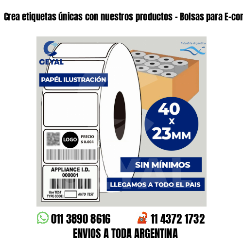 Crea etiquetas únicas con nuestros productos – Bolsas para E-commerce