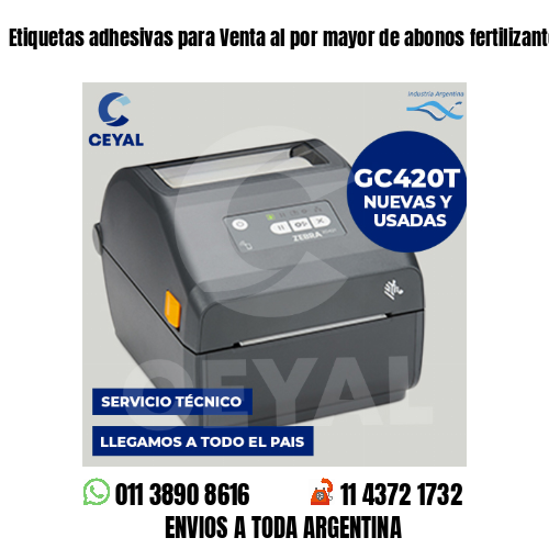 Etiquetas adhesivas para Venta al por mayor de abonos fertilizantes