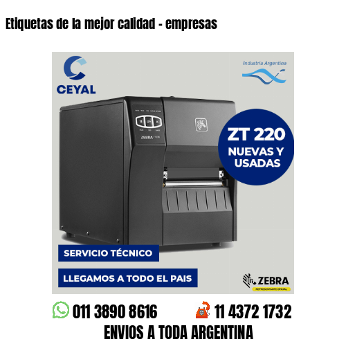 Etiquetas de la mejor calidad – empresas