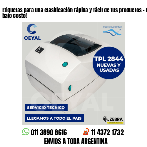 Etiquetas para una clasificación rápida y fácil de tus productos – Calidad y bajo costo!