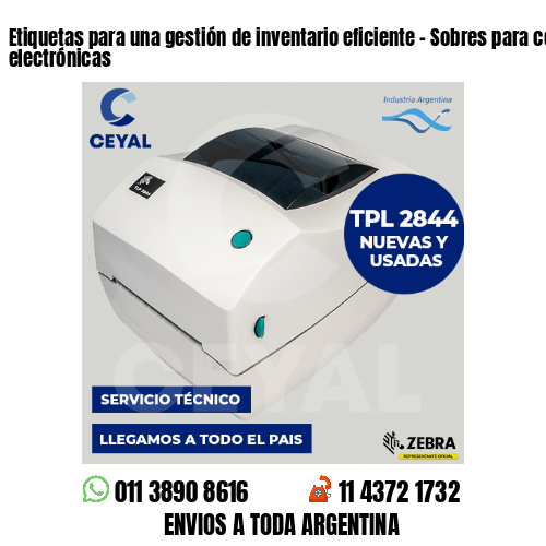 Etiquetas para una gestión de inventario eficiente – Sobres para compras electrónicas